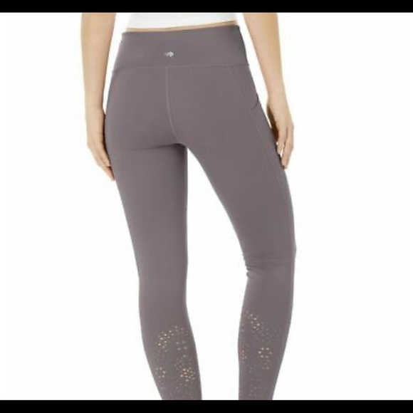 Ideology Women's Perforated Ankle Leggings… - Picture 2 of 10